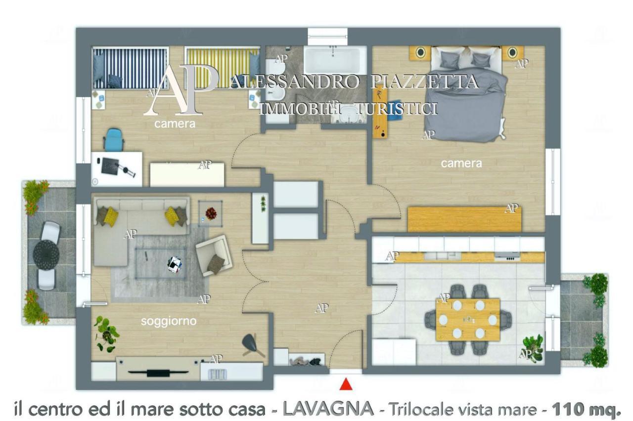 Il Centro Ed Il Mare Sotto Casa Apartment Lavagna Bagian luar foto